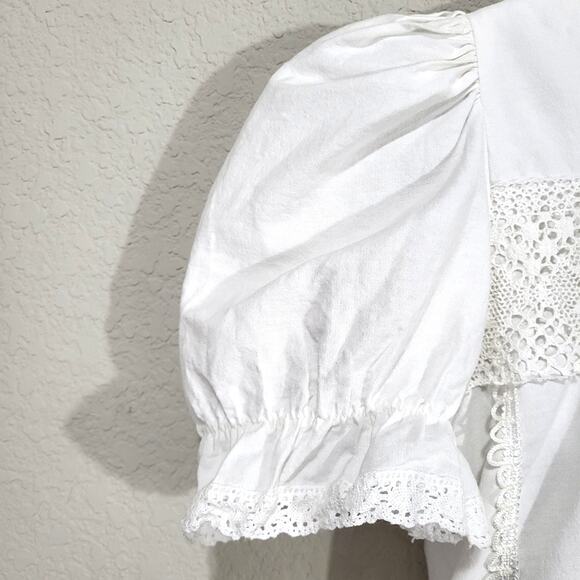 Paulina Dress Womens Size 8 / 10 White FLAWS READ Cottage, Shoujo Prairie - Picture 11 of 16